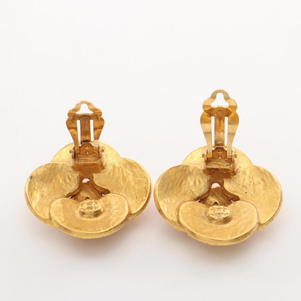 CHANEL Gold Logo Earrings - Picture 5 of 8